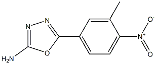 5-(3-methyl-4-nitrophenyl)-1,3,4-oxadiazol-2-amine 结构式