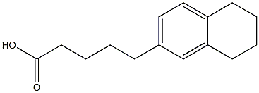 5-(5,6,7,8-tetrahydronaphthalen-2-yl)pentanoic acid 结构式