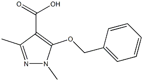 5-(benzyloxy)-1,3-dimethyl-1H-pyrazole-4-carboxylic acid 结构式