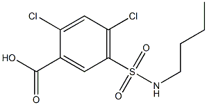 5-(butylsulfamoyl)-2,4-dichlorobenzoic acid 结构式