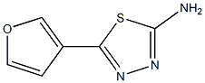 5-(furan-3-yl)-1,3,4-thiadiazol-2-amine 结构式