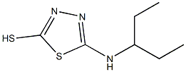 5-(pentan-3-ylamino)-1,3,4-thiadiazole-2-thiol 结构式