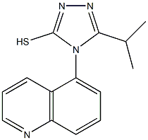 5-(propan-2-yl)-4-(quinolin-5-yl)-4H-1,2,4-triazole-3-thiol 结构式