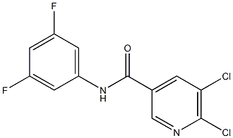 5,6-dichloro-N-(3,5-difluorophenyl)pyridine-3-carboxamide 结构式