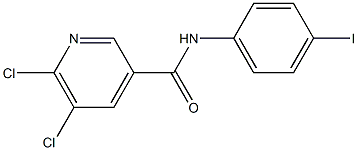 5,6-dichloro-N-(4-iodophenyl)pyridine-3-carboxamide 结构式