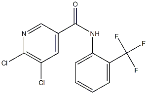 5,6-dichloro-N-[2-(trifluoromethyl)phenyl]pyridine-3-carboxamide 结构式