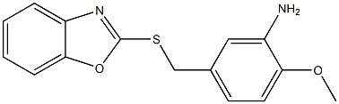 5-[(1,3-benzoxazol-2-ylsulfanyl)methyl]-2-methoxyaniline 结构式