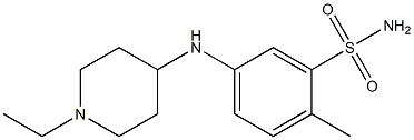 5-[(1-ethylpiperidin-4-yl)amino]-2-methylbenzene-1-sulfonamide 结构式