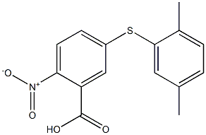 5-[(2,5-dimethylphenyl)sulfanyl]-2-nitrobenzoic acid 结构式