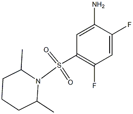 5-[(2,6-dimethylpiperidine-1-)sulfonyl]-2,4-difluoroaniline 结构式