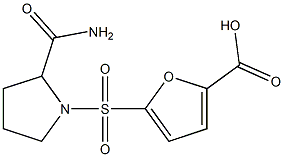 5-[(2-carbamoylpyrrolidine-1-)sulfonyl]furan-2-carboxylic acid 结构式