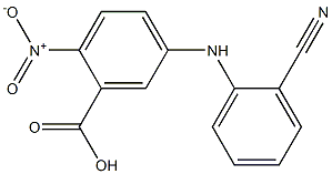 5-[(2-cyanophenyl)amino]-2-nitrobenzoic acid 结构式