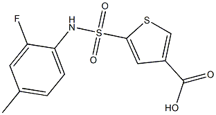 5-[(2-fluoro-4-methylphenyl)sulfamoyl]thiophene-3-carboxylic acid 结构式