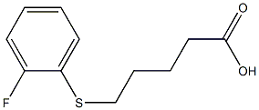 5-[(2-fluorophenyl)sulfanyl]pentanoic acid 结构式