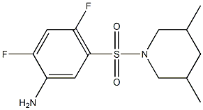 5-[(3,5-dimethylpiperidine-1-)sulfonyl]-2,4-difluoroaniline 结构式