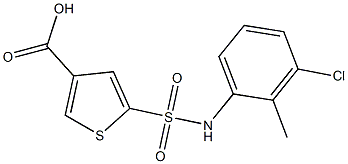 5-[(3-chloro-2-methylphenyl)sulfamoyl]thiophene-3-carboxylic acid 结构式