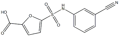 5-[(3-cyanophenyl)sulfamoyl]furan-2-carboxylic acid 结构式