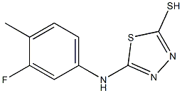 5-[(3-fluoro-4-methylphenyl)amino]-1,3,4-thiadiazole-2-thiol 结构式