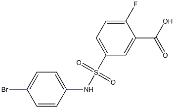 5-[(4-bromophenyl)sulfamoyl]-2-fluorobenzoic acid 结构式