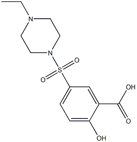 5-[(4-ethylpiperazine-1-)sulfonyl]-2-hydroxybenzoic acid 结构式