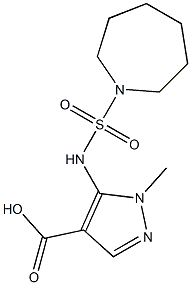 5-[(azepane-1-sulfonyl)amino]-1-methyl-1H-pyrazole-4-carboxylic acid 结构式