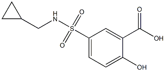 5-[(cyclopropylmethyl)sulfamoyl]-2-hydroxybenzoic acid 结构式