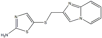 5-[(imidazo[1,2-a]pyridin-2-ylmethyl)thio]-1,3-thiazol-2-amine 结构式