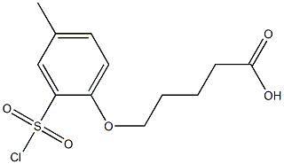 5-[2-(chlorosulfonyl)-4-methylphenoxy]pentanoic acid 结构式