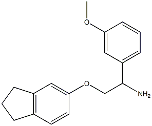 5-[2-amino-2-(3-methoxyphenyl)ethoxy]-2,3-dihydro-1H-indene 结构式