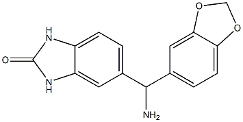 5-[amino(2H-1,3-benzodioxol-5-yl)methyl]-2,3-dihydro-1H-1,3-benzodiazol-2-one 结构式