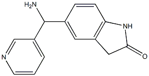 5-[amino(pyridin-3-yl)methyl]-2,3-dihydro-1H-indol-2-one 结构式