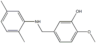 5-{[(2,5-dimethylphenyl)amino]methyl}-2-methoxyphenol 结构式