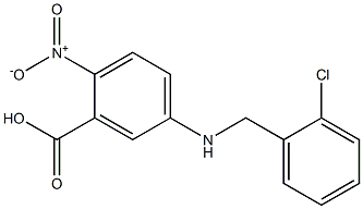 5-{[(2-chlorophenyl)methyl]amino}-2-nitrobenzoic acid 结构式