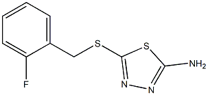 5-{[(2-fluorophenyl)methyl]sulfanyl}-1,3,4-thiadiazol-2-amine 结构式