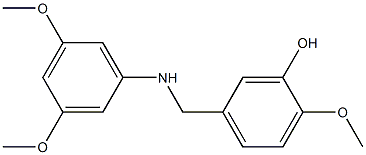 5-{[(3,5-dimethoxyphenyl)amino]methyl}-2-methoxyphenol 结构式