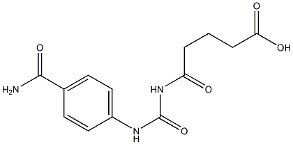 5-{[(4-carbamoylphenyl)carbamoyl]amino}-5-oxopentanoic acid 结构式