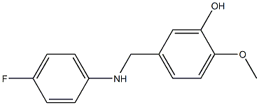 5-{[(4-fluorophenyl)amino]methyl}-2-methoxyphenol 结构式