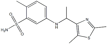 5-{[1-(2,5-dimethyl-1,3-thiazol-4-yl)ethyl]amino}-2-methylbenzene-1-sulfonamide 结构式