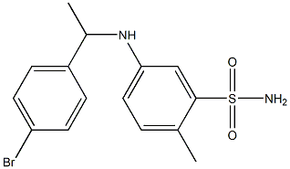 5-{[1-(4-bromophenyl)ethyl]amino}-2-methylbenzene-1-sulfonamide 结构式