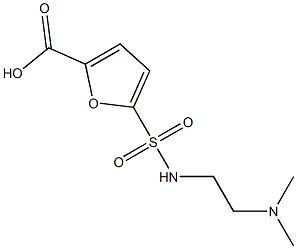 5-{[2-(dimethylamino)ethyl]sulfamoyl}furan-2-carboxylic acid 结构式