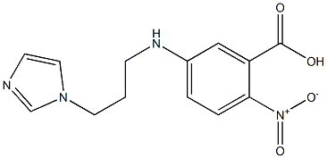 5-{[3-(1H-imidazol-1-yl)propyl]amino}-2-nitrobenzoic acid 结构式