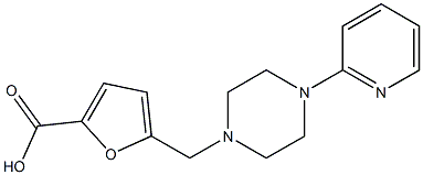 5-{[4-(pyridin-2-yl)piperazin-1-yl]methyl}furan-2-carboxylic acid 结构式