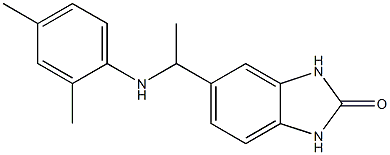 5-{1-[(2,4-dimethylphenyl)amino]ethyl}-2,3-dihydro-1H-1,3-benzodiazol-2-one 结构式