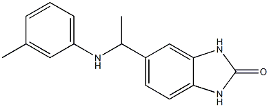 5-{1-[(3-methylphenyl)amino]ethyl}-2,3-dihydro-1H-1,3-benzodiazol-2-one 结构式