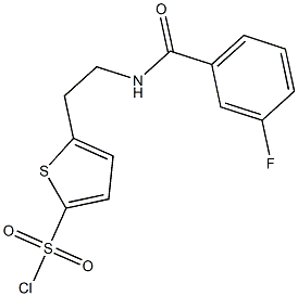 5-{2-[(3-fluorophenyl)formamido]ethyl}thiophene-2-sulfonyl chloride 结构式