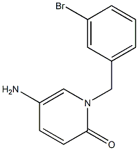 5-amino-1-[(3-bromophenyl)methyl]-1,2-dihydropyridin-2-one 结构式