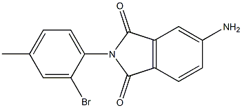 5-amino-2-(2-bromo-4-methylphenyl)-2,3-dihydro-1H-isoindole-1,3-dione 结构式