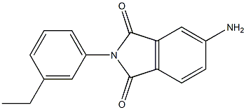 5-amino-2-(3-ethylphenyl)-2,3-dihydro-1H-isoindole-1,3-dione 结构式