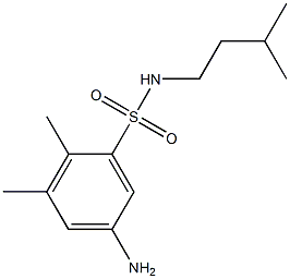 5-amino-2,3-dimethyl-N-(3-methylbutyl)benzene-1-sulfonamide 结构式