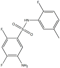 5-amino-2,4-difluoro-N-(2-fluoro-5-methylphenyl)benzene-1-sulfonamide 结构式